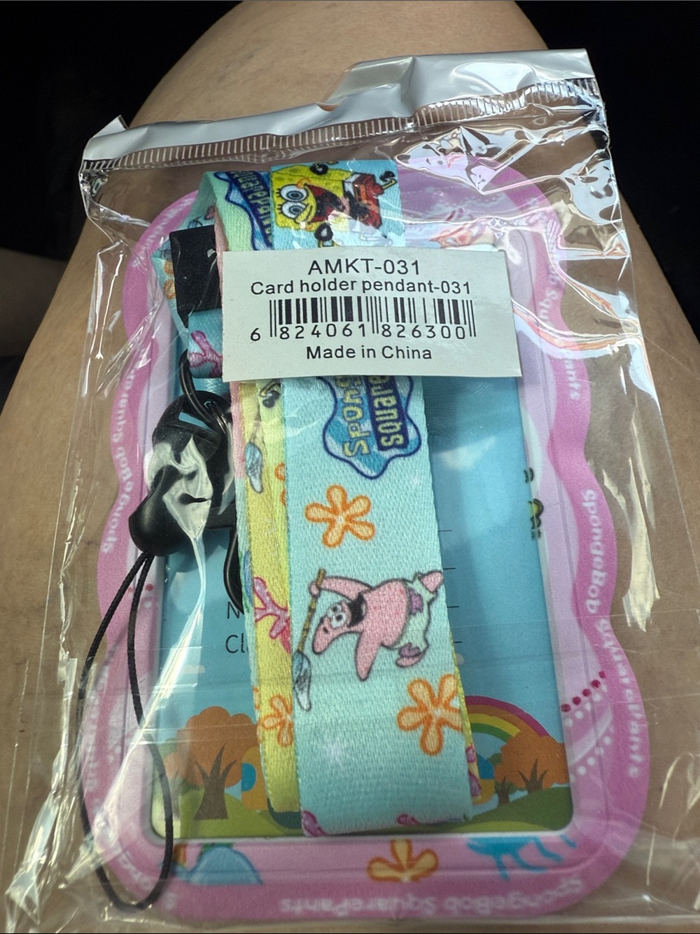SpongeBob Squarepants Pink & Light Blue Lanyard Card Holder